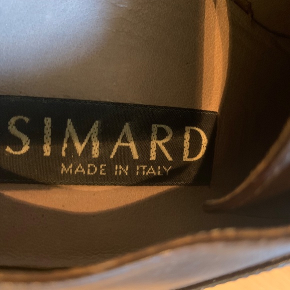 Simards, Italian leather made in Italy, size 7.5, brown chunky heels. - Picture 7 of 7